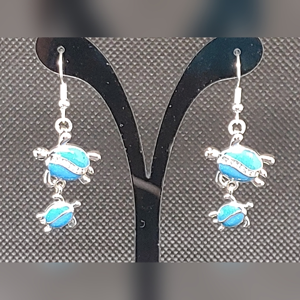 Turtle & baby earrings